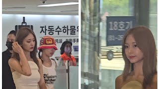 Twice Tzuyu checking in at Gimpo Airport to Japan 7262024 [upl. by Edwyna218]