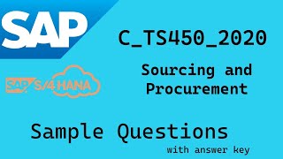 CTS4502020  Part 01  SAP S4 HANA Sourcing and Procurement  SAP Certified Application Associate [upl. by Eanar]