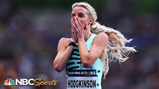 Keely Hodgkinson stuns field herself with record breaking 800m in Paris  NBC Sports [upl. by Fay]