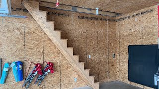 Retractable garage stairs that fits between 24” on center rafters [upl. by Anaitat]