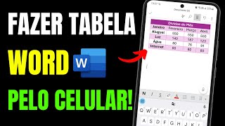 COMO FAZER TABELA no WORD pelo CELULAR [upl. by Tala857]