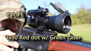 CVLIFE 1x30mm red dot w laser budget scope fun scope [upl. by Dori]