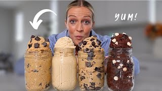 4 EASY Edible Cookie Dough Recipes [upl. by Ernestine728]