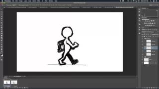 Photoshop Animation Tutorial Frame by Frame Character Walk [upl. by Artur]