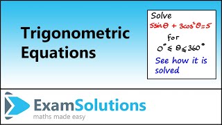 Trigonometry  Solving Equations using identities Example 3  ExamSolutions [upl. by Bigg]