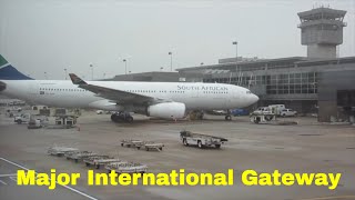 Washington DC DULLES International  Arrival amp Mobile Lounge travel [upl. by Quickman564]