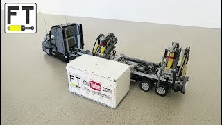 LEGO Technic Mack Anthem selfdriving RC container MOD [upl. by Irollam]