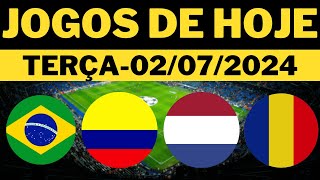 JOGOS DE HOJE  JOGOS DO BRASILEIRÃƒO HOJE  JOGOS DA COPA AMÃ‰RICA  JOGOS DA EUROCOPA [upl. by Nassah]