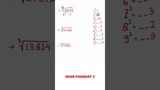 Akar Pangkat 3 akarpangkat3 matematika maths trikmatematikacepat trikmatematika [upl. by Shetrit548]