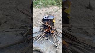 Skill Making a stove from used bottles 🔥camping bushcraft outdoors survival [upl. by Iddet]