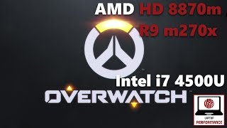 Overwatch HD 8870m R9m270x  i7 4500u Inspiron 5737 [upl. by Seale]