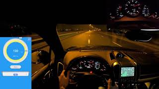 Porsche Cayenne Turbo acceleration 0290kmh w dragy [upl. by Asiar]