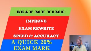 How matric rewrite amp upgrade learners can improve their speed amp accuracy Beat My Time Episode 3 [upl. by Liek]