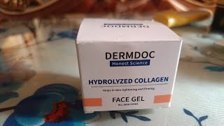 Dermdoc honest science hydrolyzed collagen Face gel madamreviews [upl. by Ninon507]