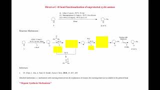 Direct αC–H bond functionalization of unprotected cyclic amines Nature Chem 2018 10 165–169 [upl. by Eads]