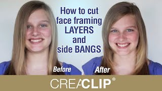 How to cut face framing LAYERS and side BANGS [upl. by Ellicott83]