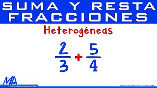 Suma de fracciones heterogéneas [upl. by Naibaf]