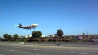 Airplane Landing at LAX Los Angeles [upl. by Nilyad]