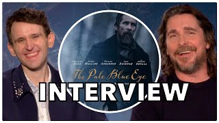 THE PALE BLUE EYE Interview  Christian Bale and Harry Melling Talk Edgar Allen Poe Murder Mystery [upl. by Michey422]