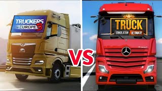 BEST TRUCK GAMES Compared🔥 Truckers of Europe 3 VS Truck Simulator Ultimate [upl. by Bertram]