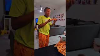 MY SON TRIED THE NEW VIRAL PIZZA FROM DOMINOS PIZZA SHORTS BASEBALL [upl. by Aserahs]