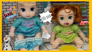 Elsa and Anna Babies Training Routine 🚽 [upl. by Moses]