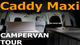 CADDY Maxi LIFE Off Grid CAMPERVAN Conversion TOUR [upl. by Scot390]