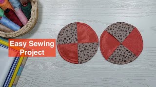 DIY Fabric Coasters – Beginner Sewing Projects – Easy Sewing Project  Purwas Sewing Time [upl. by Arukas]