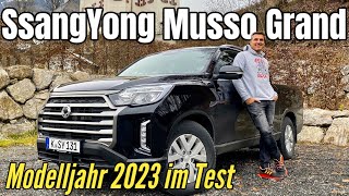 SsangYong Musso Grand Modelljahr 2023 Pickup mit Dieselmotor und Doppelkabine im Test  Review [upl. by Anitirhc]