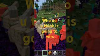 Minecraft 12 iron golems vs 125 zombiesminecraftshorts irongolemzombiesgamingfightingintense [upl. by Alyag490]