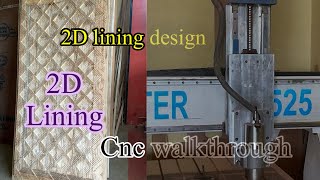 Cnc door caurving 2D lining design walkthrough attitudetiger woodworking cncmachine [upl. by Suiradel]