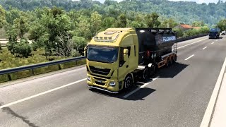 Italia  Iveco Stralis Hi Way  Feldbinder Trailer  De Genova a Florencia  ETS2 [upl. by Alec]