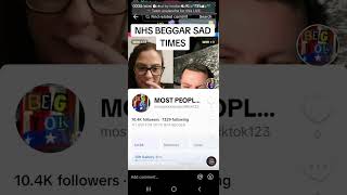 tiktok beggars NHS beggar wants your cash [upl. by Eardnoed]