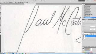 Photoshop tutorial  Digitaliza tu firma español [upl. by Ahterod]