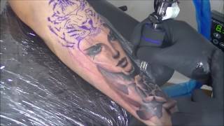 On the wild side tattoo  time lapse [upl. by Ruperto397]