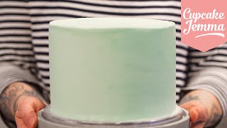 Masterclass How to Decorate a Layer Cake with Smooth Buttercream Icing  Cupcake Jemma [upl. by Aleekat]