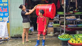 Harvesting lemons for sale Bac used the money to buy a large plastic bucket to store water [upl. by Akimert320]