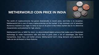 Metherworld Coin Price in India [upl. by Eiramalegna]