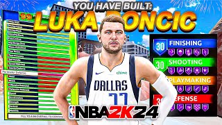 NEW LUKA DONCIC BUILD IN 2K24 BEST ALLAROUND quotTRIPLE DOUBLEquot BUILD IN 2K24 [upl. by Odnalra]