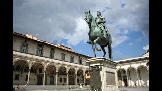 Florence  Historic Piazza Della Santissima Annunziata  Italy  Origin Of Renaissance [upl. by Carlota46]