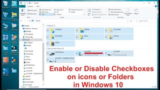 How To EnableDisable Check boxesmarks To Select icons and Folders in windows 10 [upl. by Milinda124]