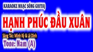 KARAOKE Hạnh phúc đầu xuân  tone nam A  ghi ta Hoàng Chung 2023 NSHC St Minh Kỳ amp Lê Dinh [upl. by Mehcanem530]