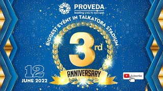 Highlights 3rd Anniversary  The Biggest Event at Talkatora Stadium  3000 People  Proveda India [upl. by Alwitt]