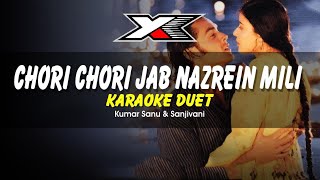 Chori Chori Jab Nazrein Mili Karaoke  Duet [upl. by Walke]