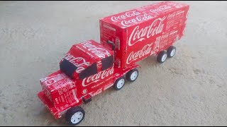 How to make Coca Cola Container Truck at Home DIY Heavy Container Truck DC motor Project at Home [upl. by Eidoow]