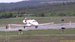 Woodwards Cessna C525 Citation CJ1 Arrival and Departure at CYYT [upl. by Delsman]