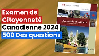 Examen de Citoyenneté Canadienne 2024 [upl. by Xuerd]