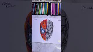 SpiderMan colored pencils vs pencils reels art drawing spiderman [upl. by Lorain]