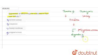 Expression of which enzyme is blocked in Flavr savr tomato [upl. by Higgins779]