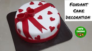 Fondant Recipe  Fondant Cake Decorating In Tamil  How To Make Fondant Cake At Home [upl. by Bondon390]